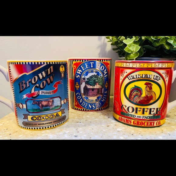 ☕️ Brand New! 3 Retro Mugs ☕️ - Picture 1 of 7